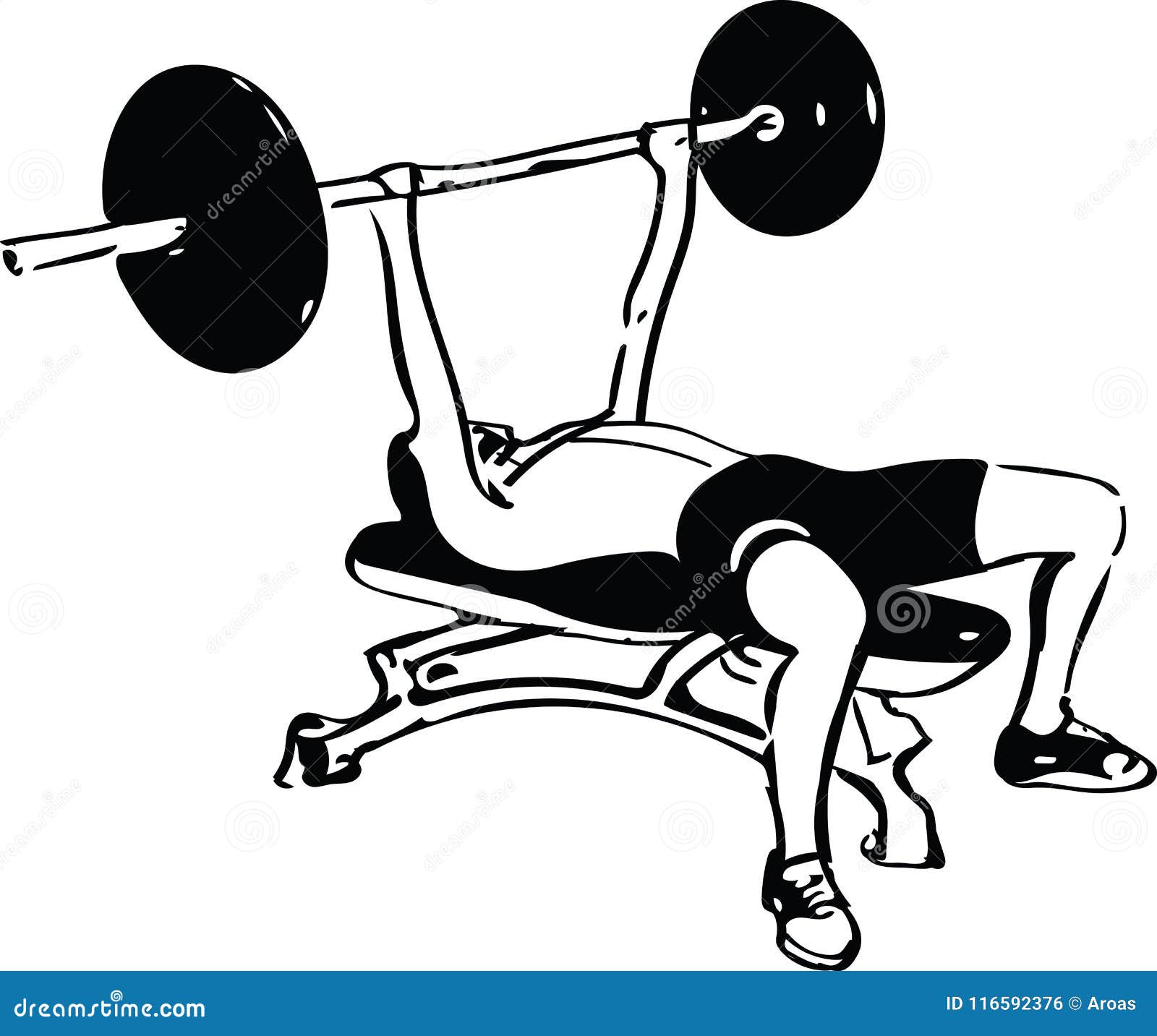 Man with Barbell Doing Squats in Gym Stock Vector - Illustration of ...
