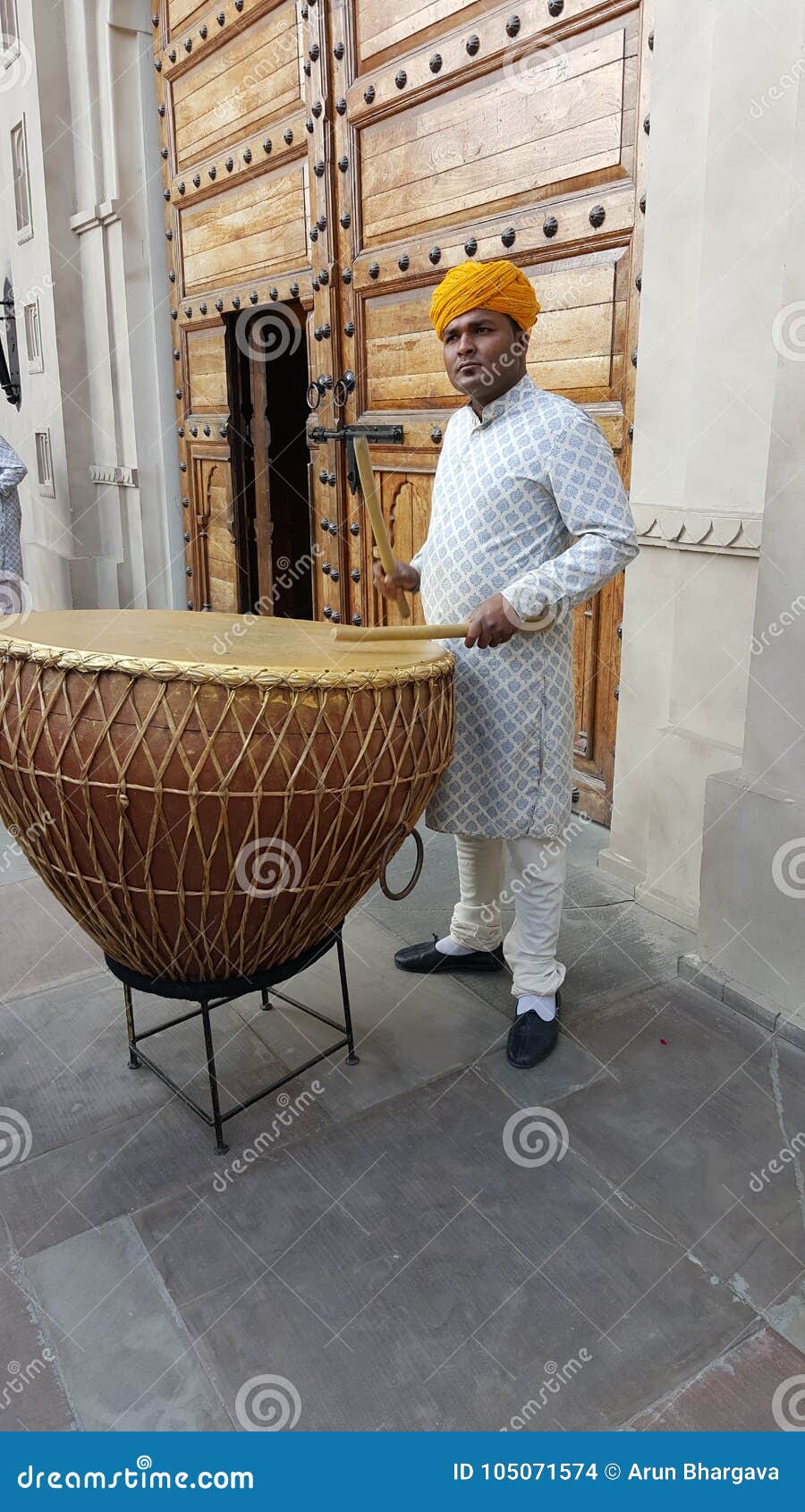 Hand Drum Folk Musical Instrument Of Rajasthan Nagada