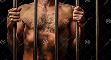 Man behind bars stock image. Image of legal, innocent - 77959513