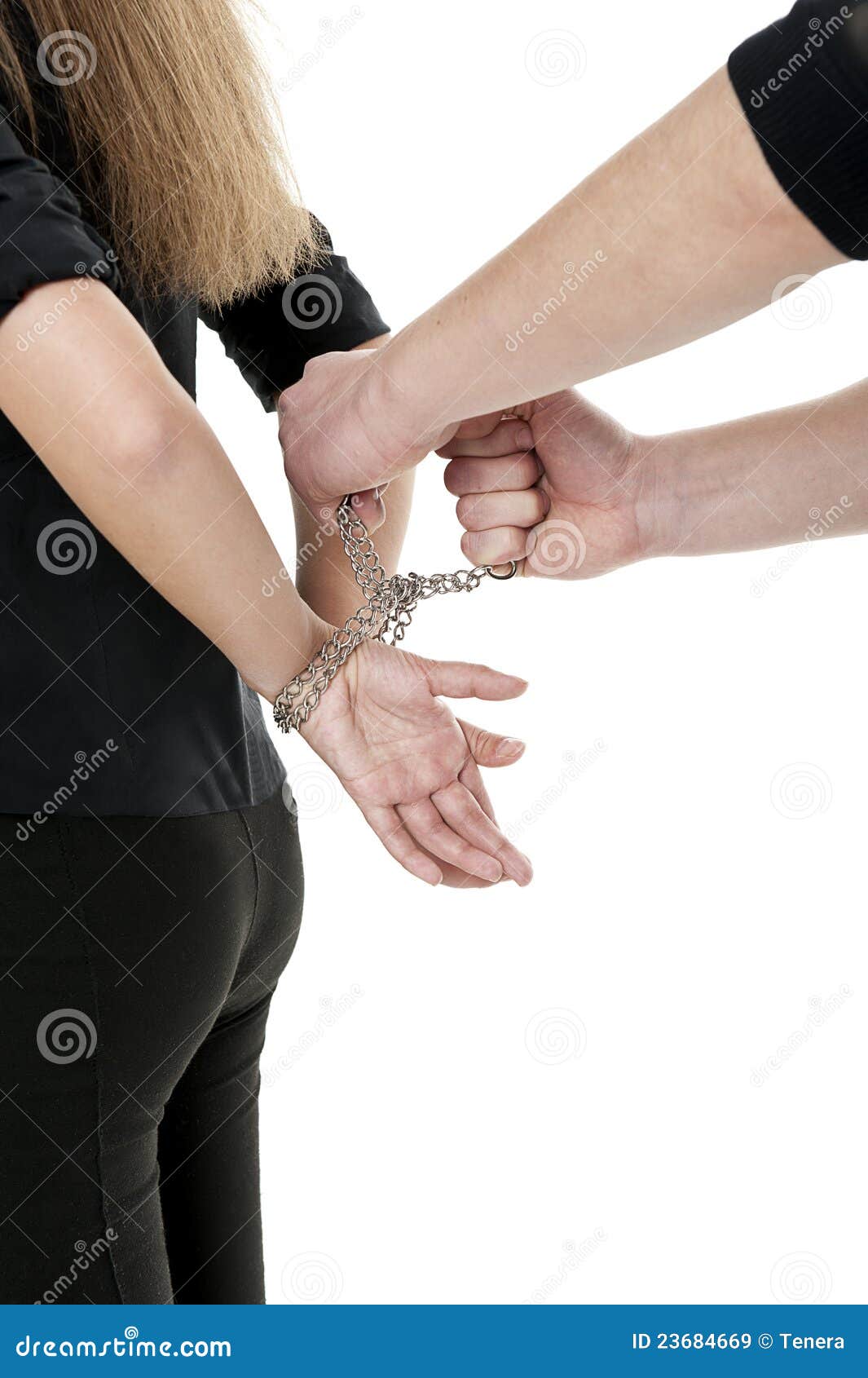 Man binding the woman stock image. Image of woman, servitude 23684669