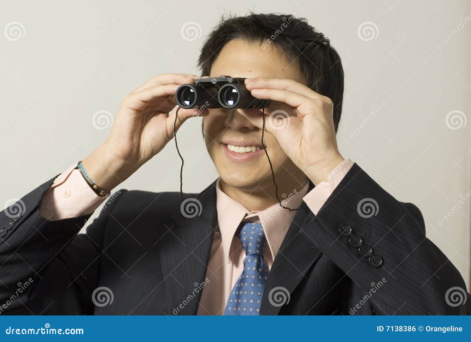 Man With Binoculars Royalty Free Stock Image Image 7138386