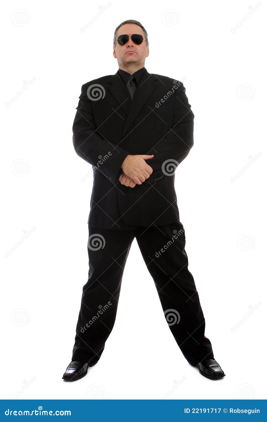 man in black suit