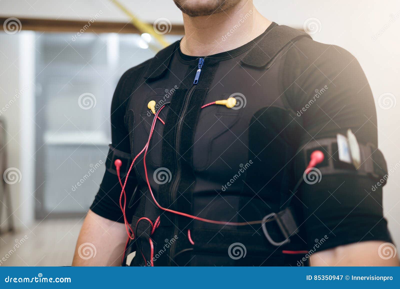 man in black suit for ems training