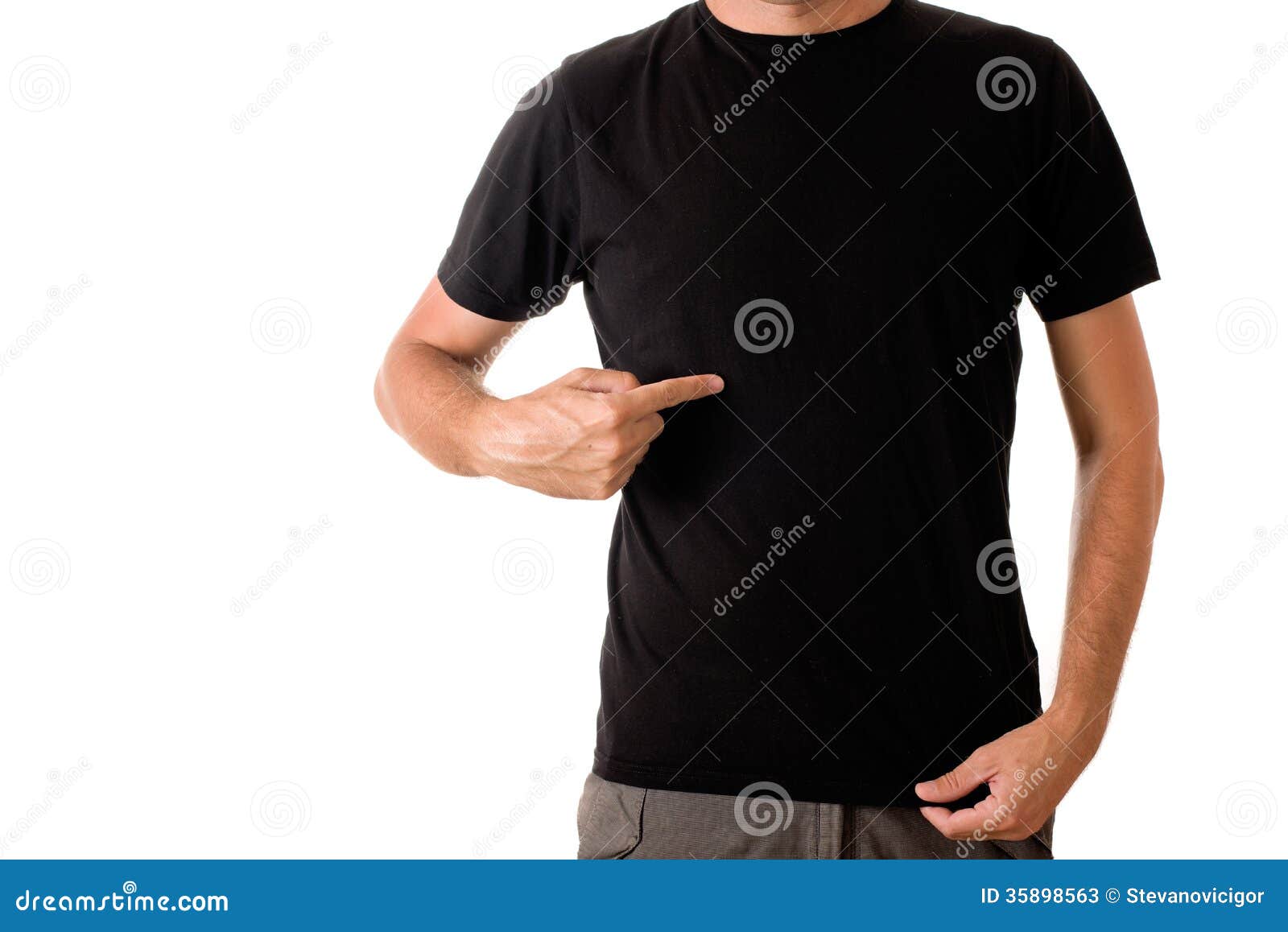 Man in blank black tshirt stock image. Image of model 35898563