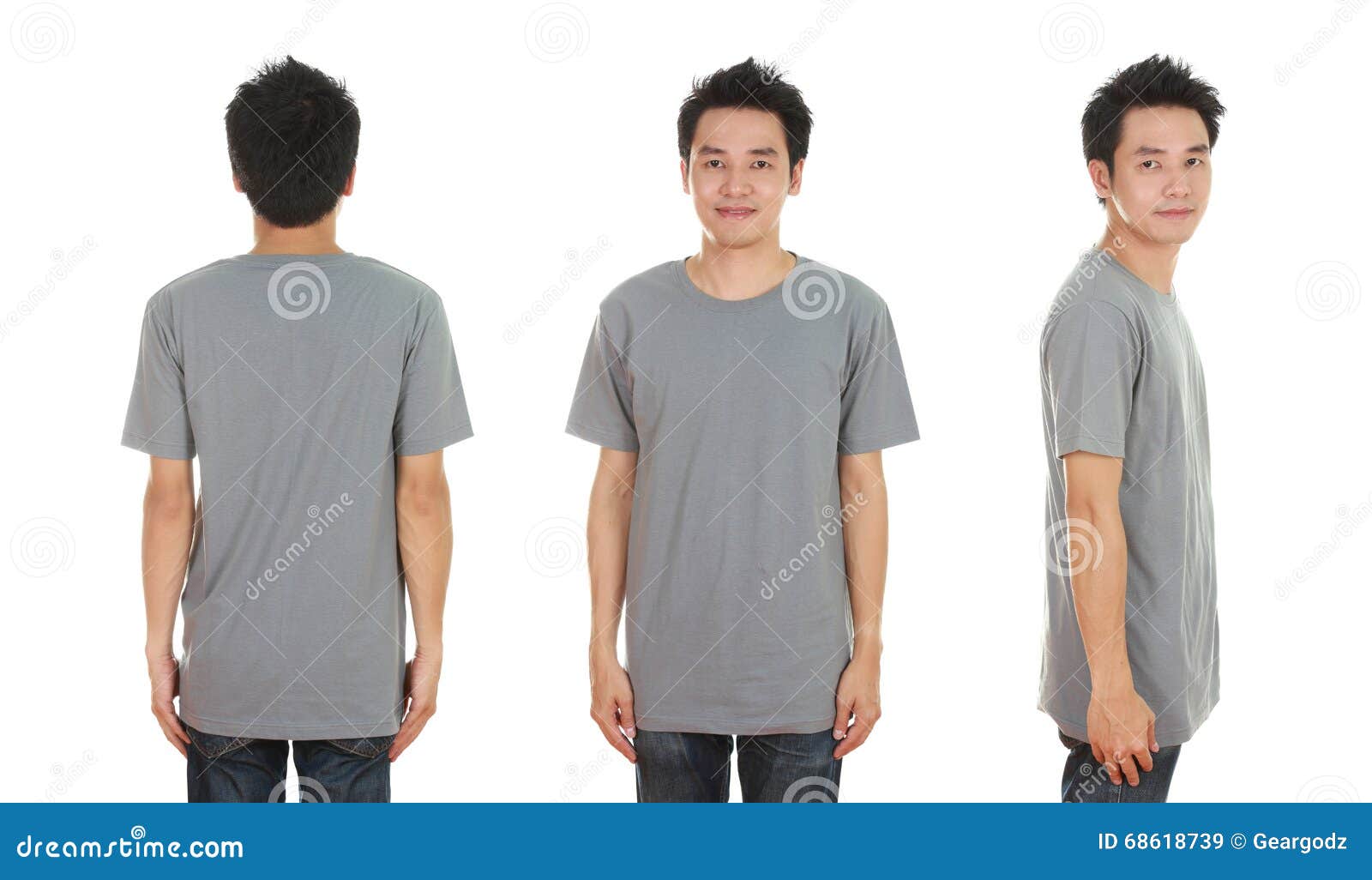 Man with blank t-shirt stock image. Image of male, isolated - 68618739