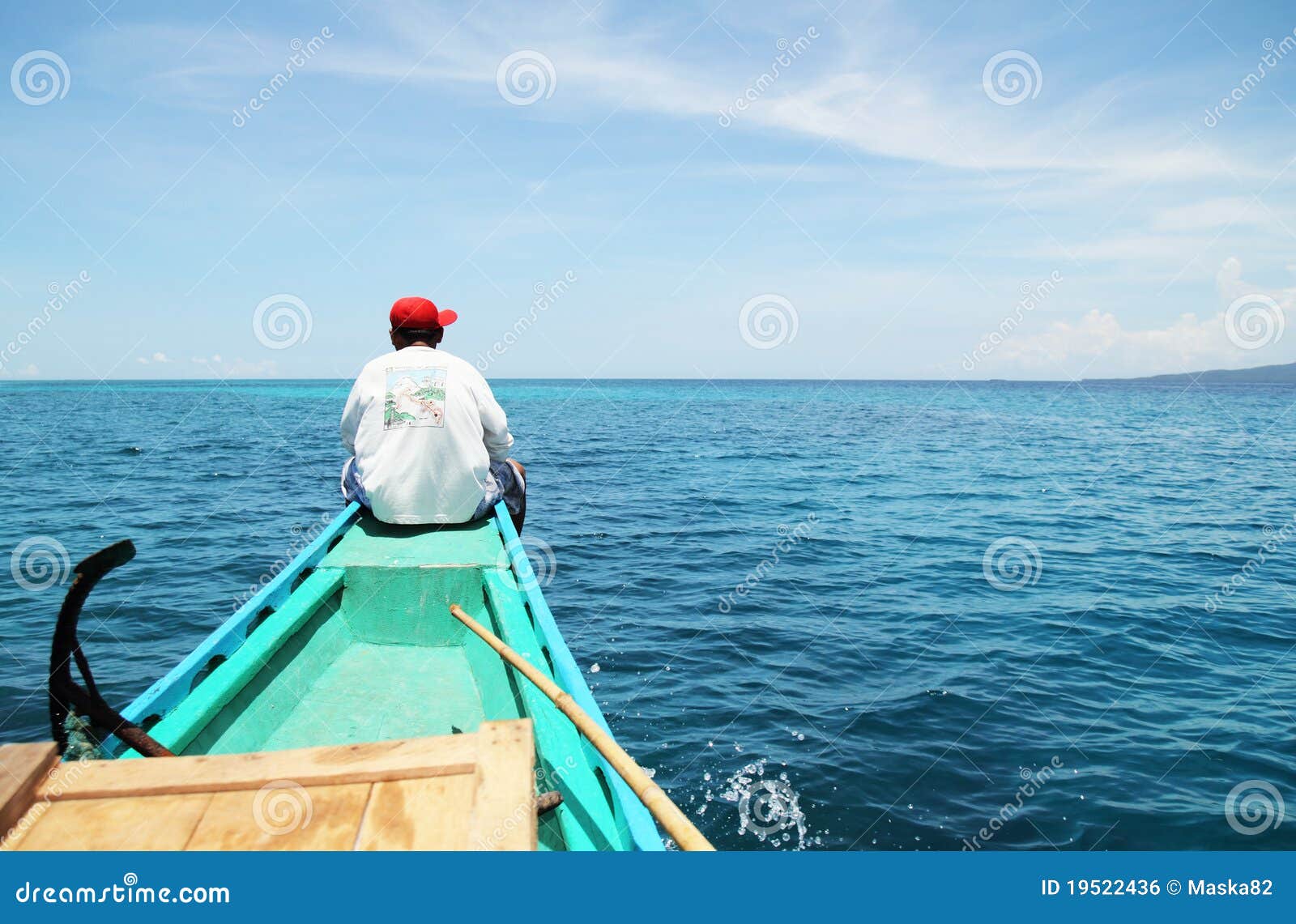 Man on the Boat editorial photo. Image of calm, tropical - 19522436