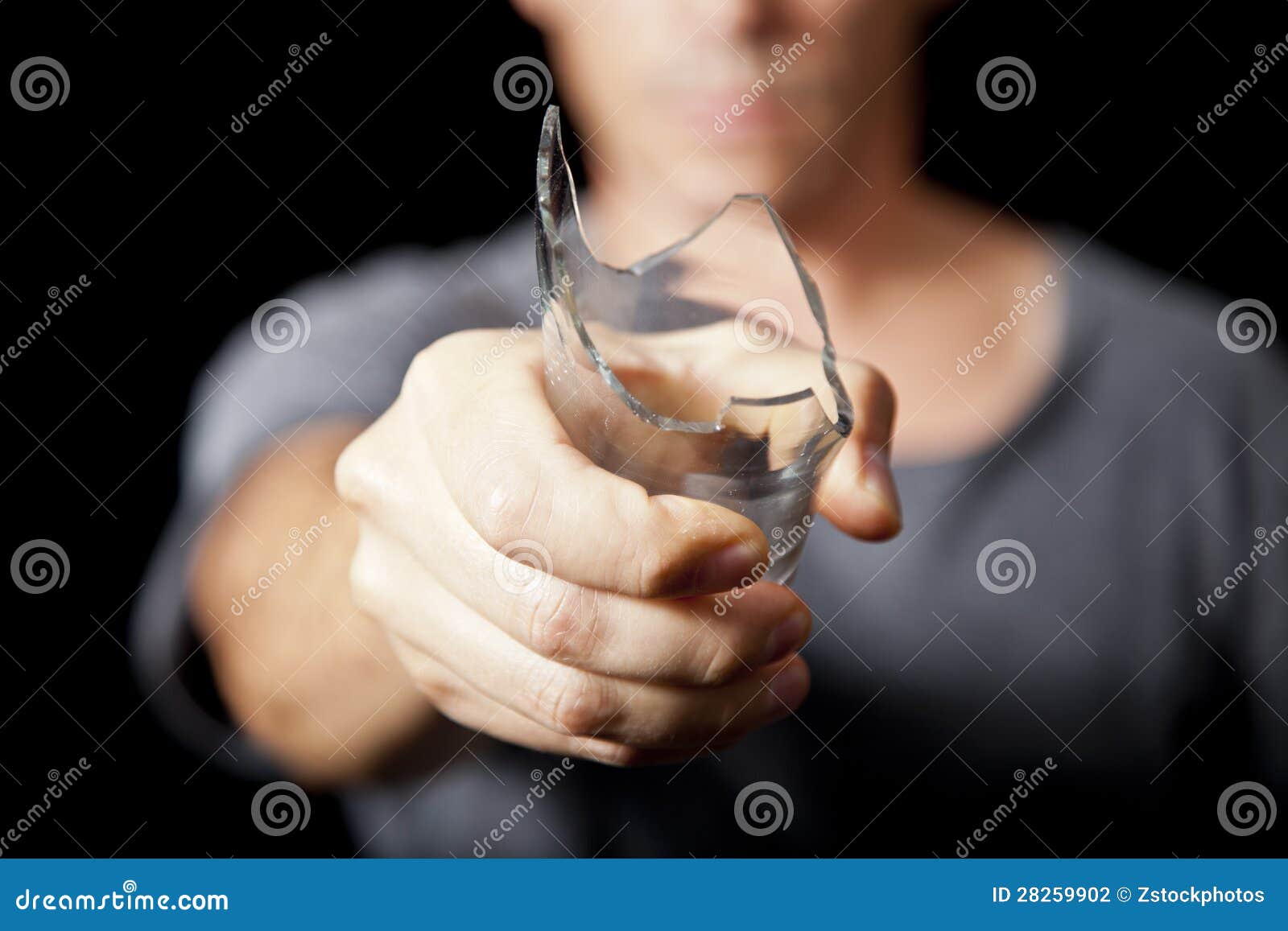 Man with Broken Drink Glass Stock Photo Image of fingers, beer 28259902