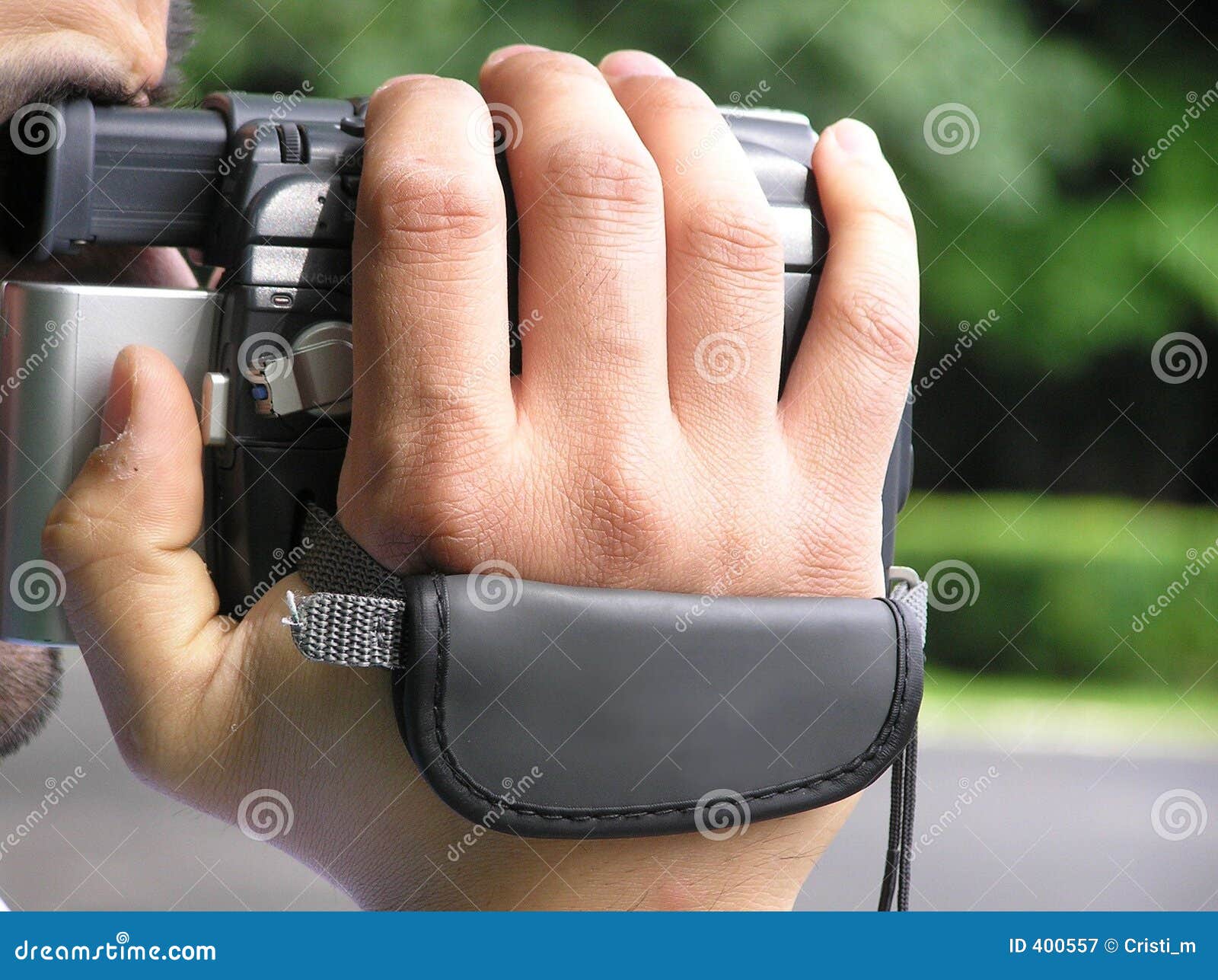 man with camcorder