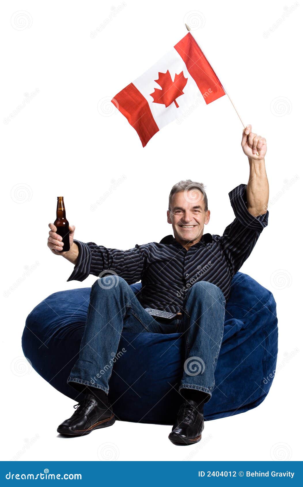 Man with canadian flag stock photo. Image of hockey, high 2404012