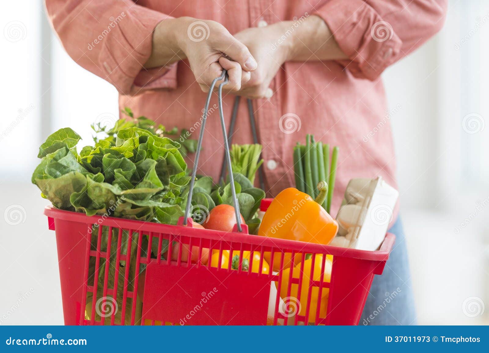 Man Carrying Basket Full of Vegetables Stock Image Image of variation