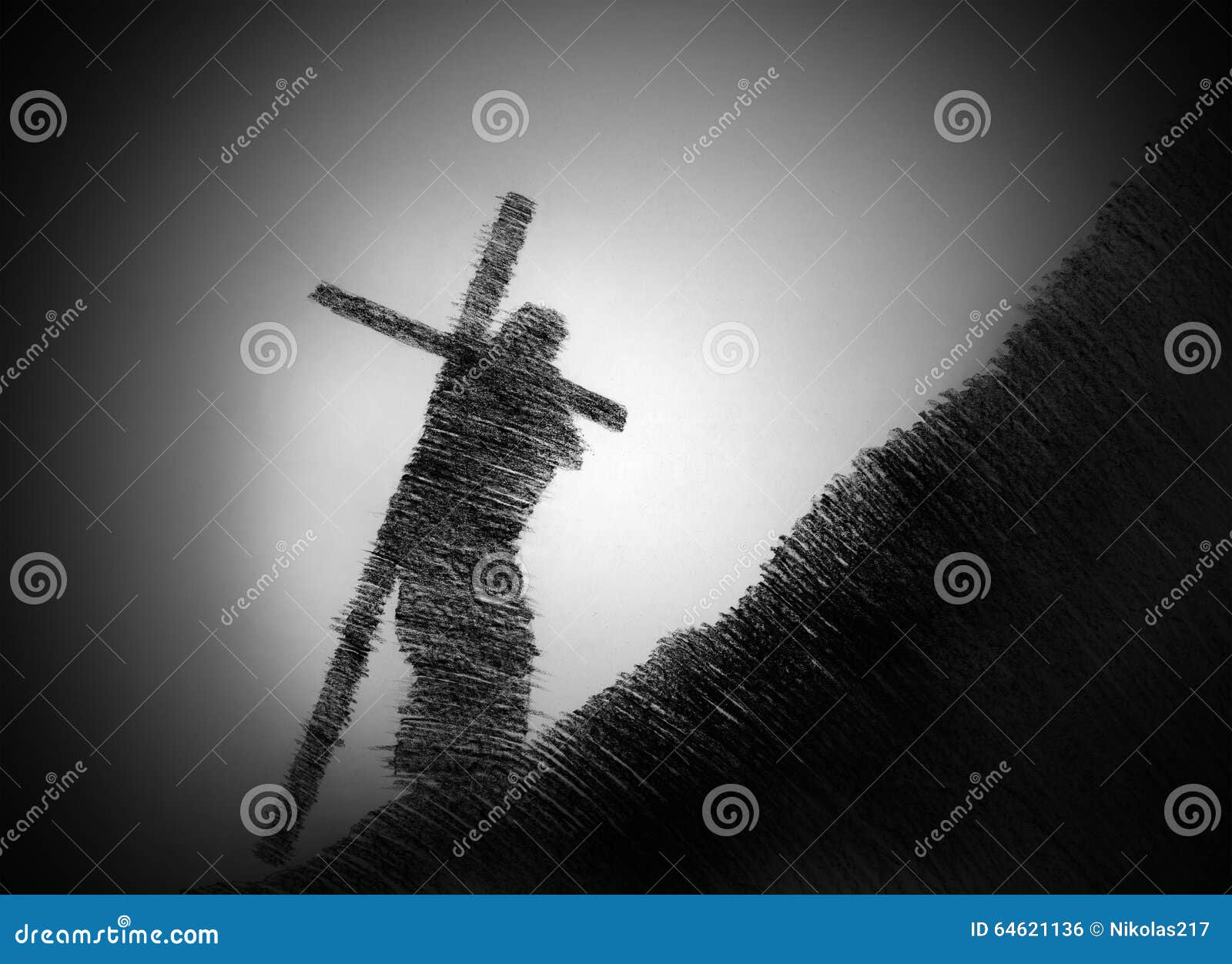 man carrying the cross
