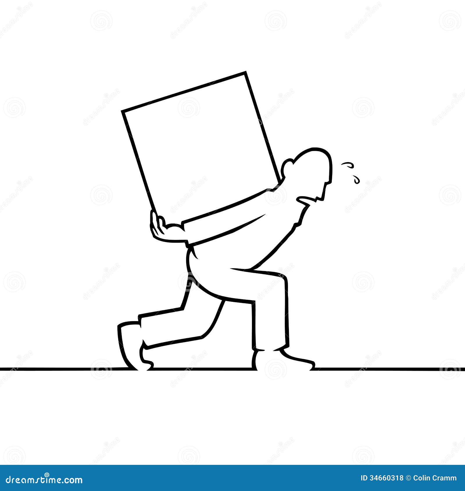 clipart man carrying heavy load - photo #4