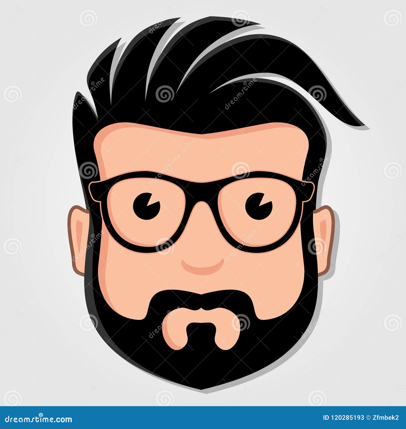 Man Cartoon Face with Glasses. Stock Vector - Illustration of hipster, cartoon: 120285193 Man Cartoon Face with Glasses. Stock Vector - Illustration of hipster, cartoon: 120285193