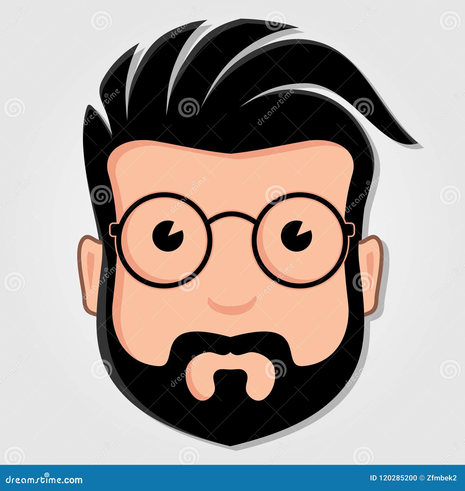 Man Cartoon Face with Glasses. Stock Vector - Illustration of icon, avatar: 120285200 Man Cartoon Face with Glasses. Stock Vector - Illustration of icon, avatar: 120285200