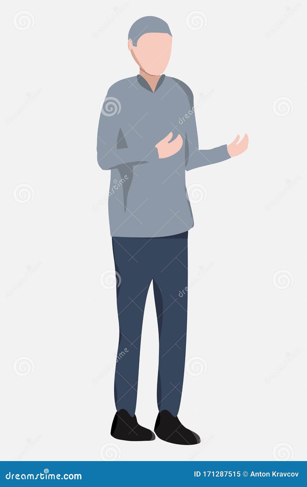 man. character for office-themed or management