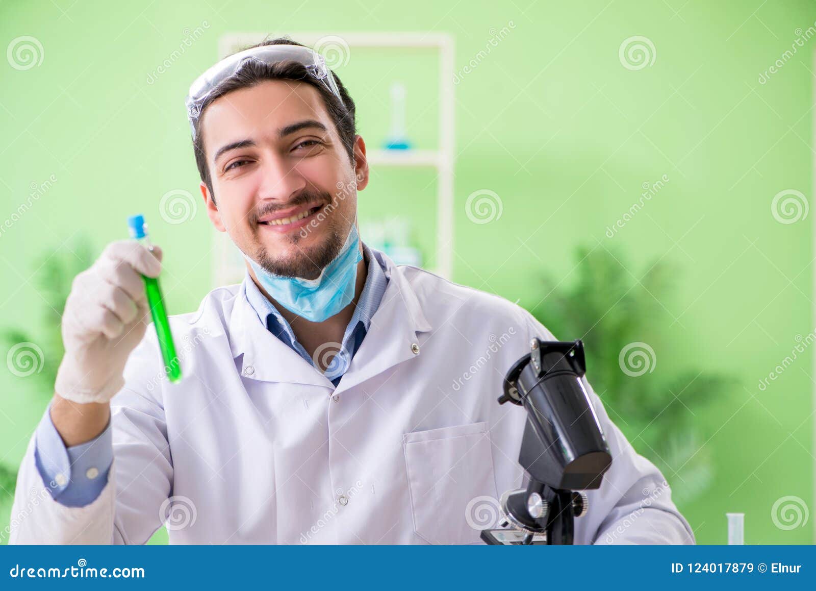 The Man Chemist Working in the Lab Stock Image Image of bacteria