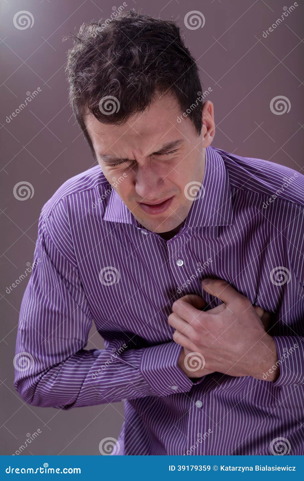 Man with chest pain stock image. Image of heartache, help 39179359