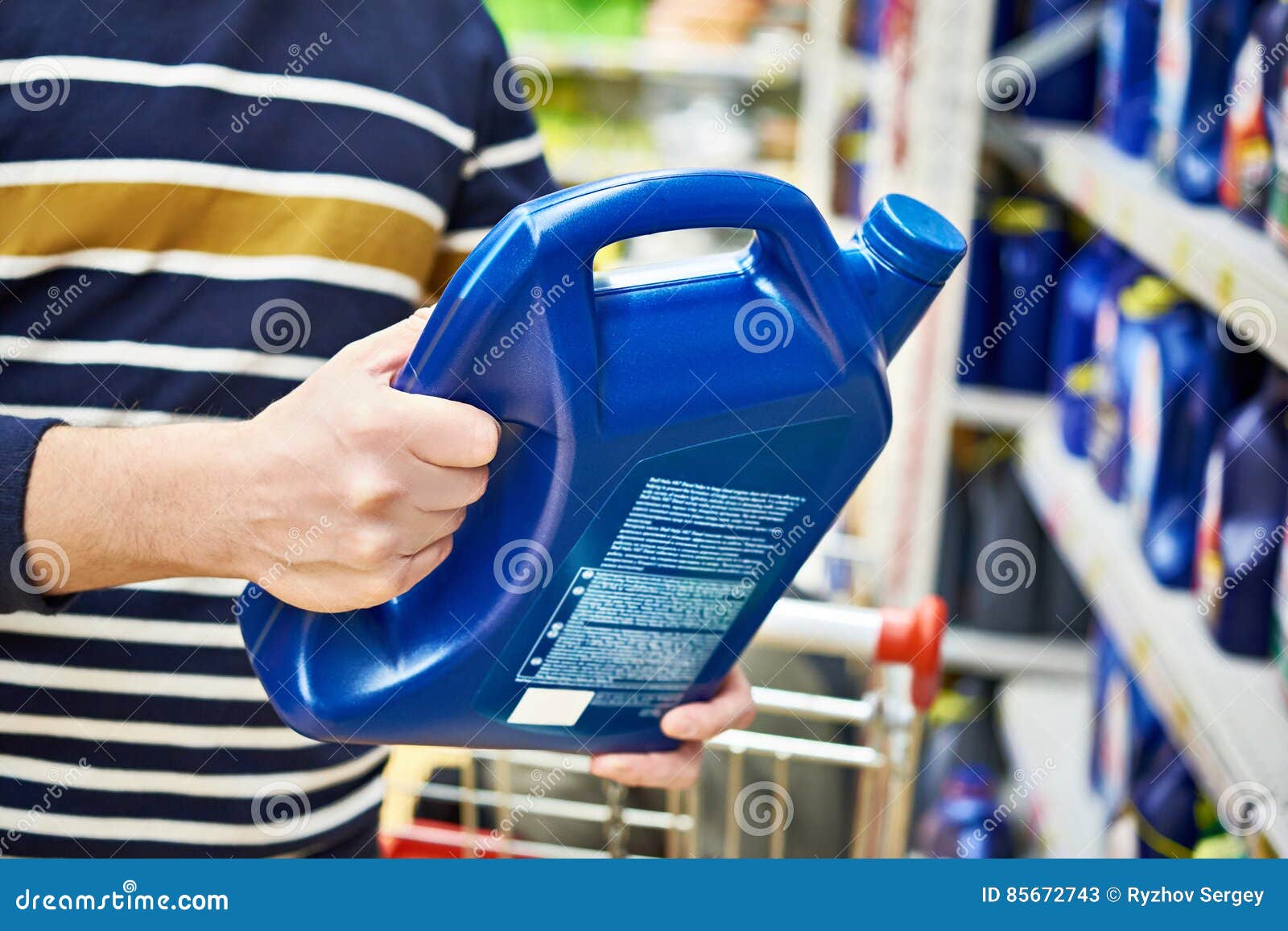 Man Choices Engine Oil in Supermarket Stock Image Image of fluid