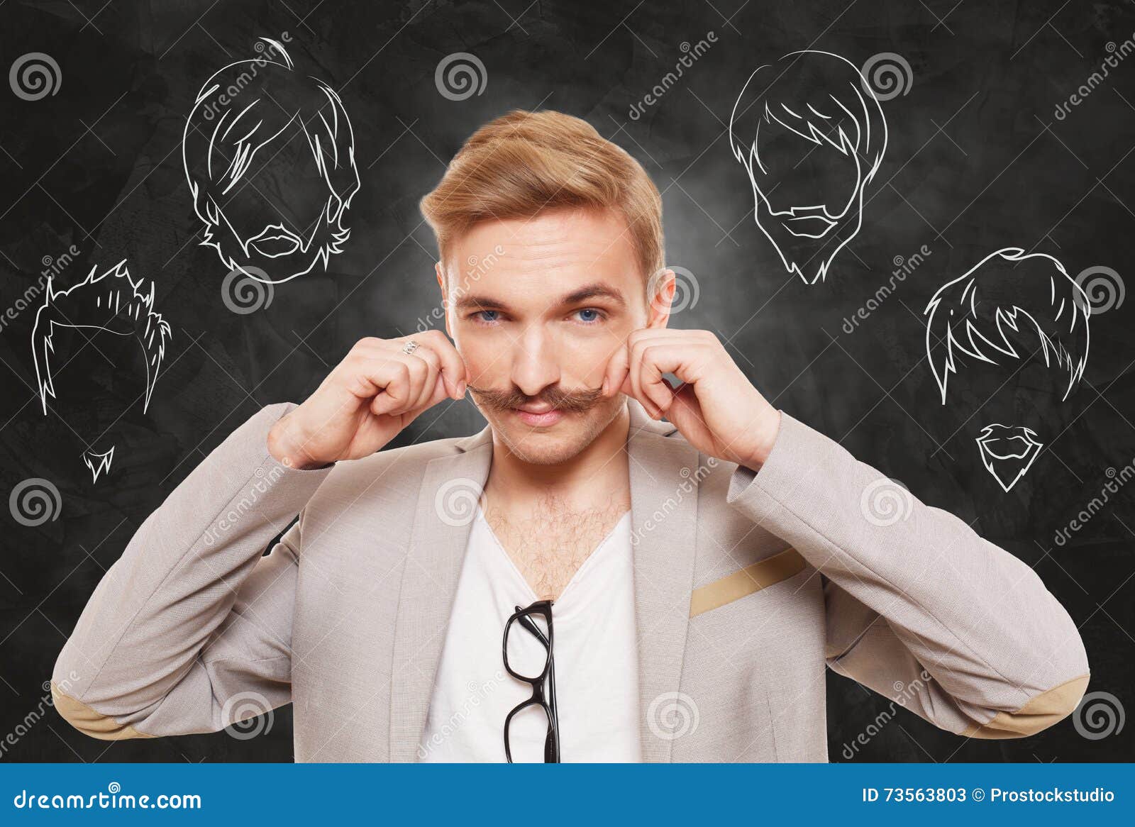 Man Choose Facial Hair Style, Beard and Mustache Stock Image - Image of choice, male: 73563803 Man Choose Facial Hair Style, Beard and Mustache Stock Image - Image of choice, male: 73563803