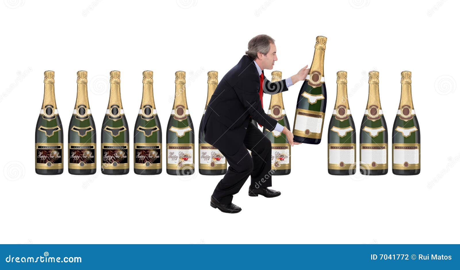 Man Choosing a Champagne Bottle Stock Photo Image of champagne