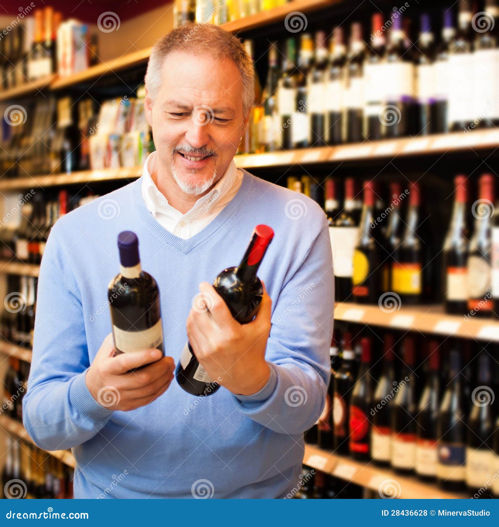 Man choosing wine stock photo. Image of wine, selection 28436628