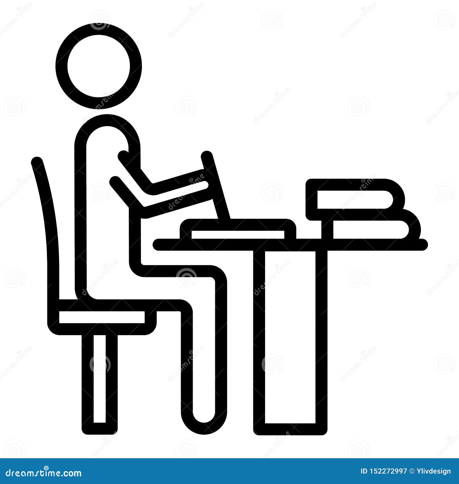 Man At Classroom Icon Outline Style Stock Vector