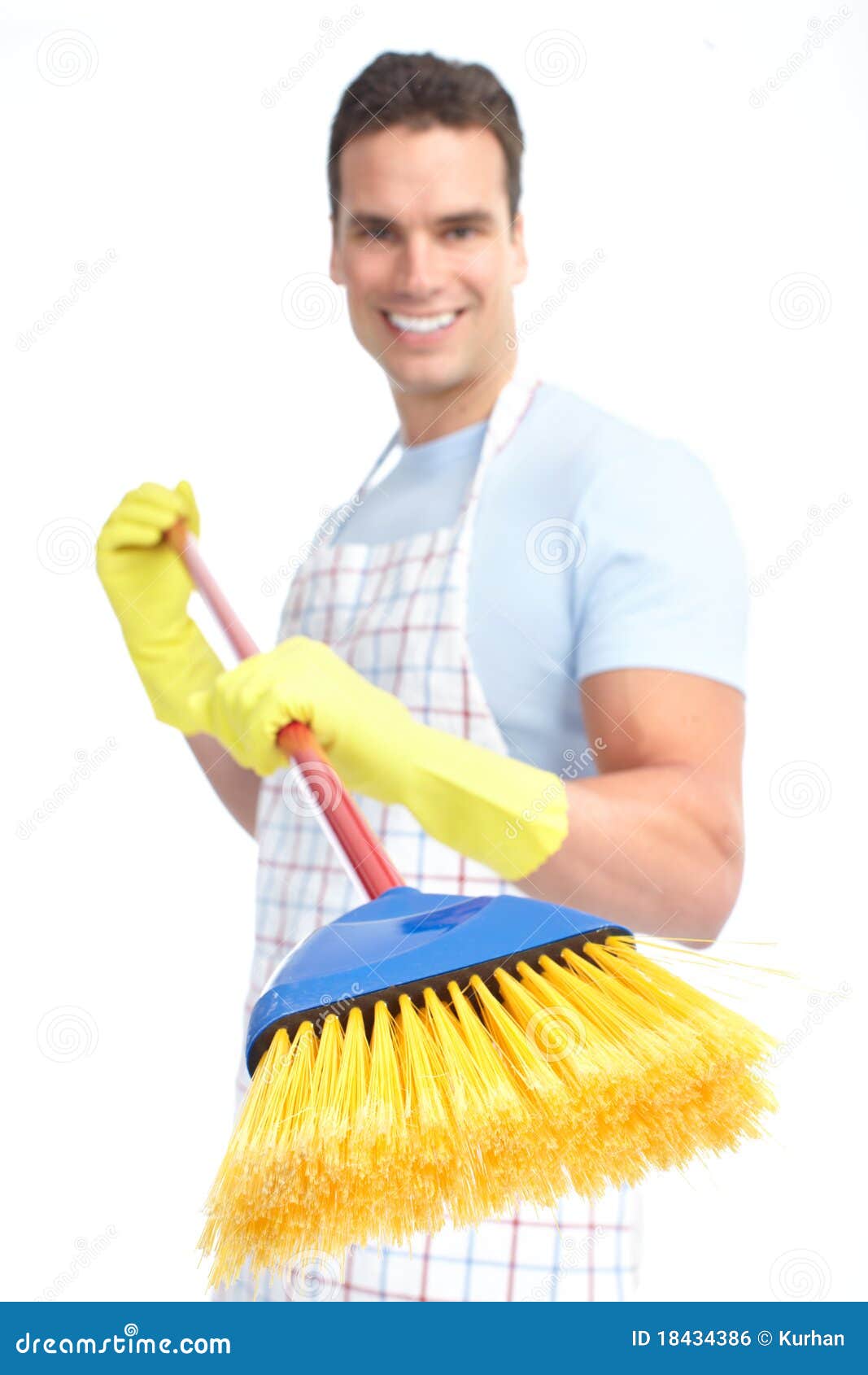 Man cleaner. stock photo. Image of cleaning, dust, housewife 18434386