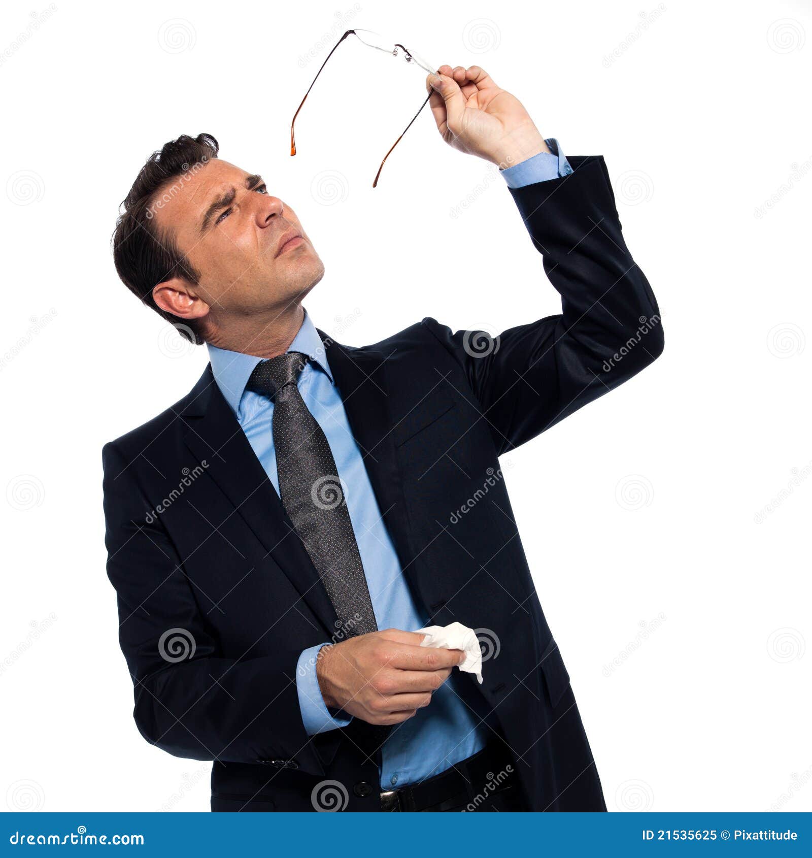 Man Cleaning Eye Glasses Royalty Free Stock Photo Image 21535625