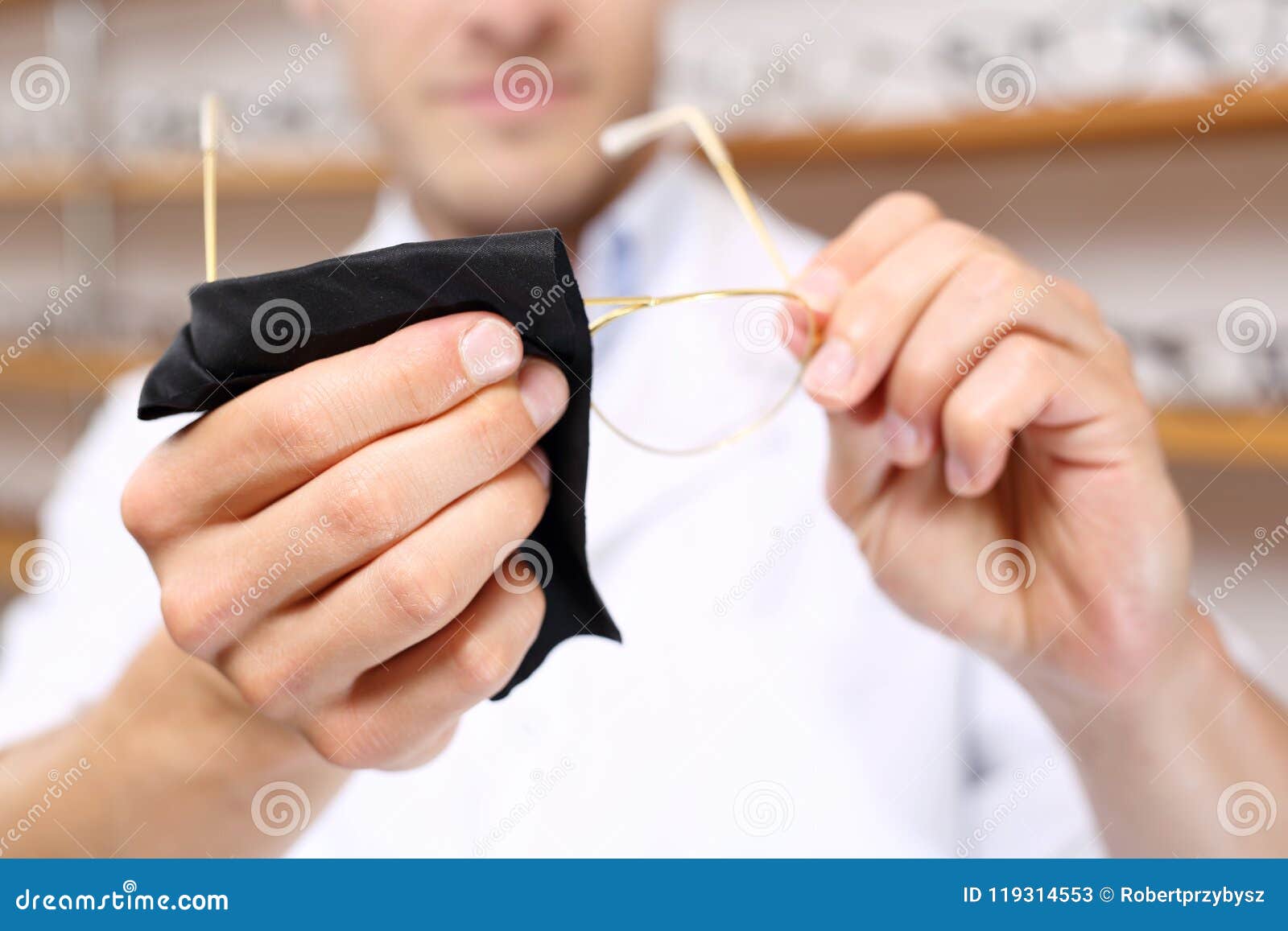 Cleans glasses stock image. Image of accessories, medicine 119314553