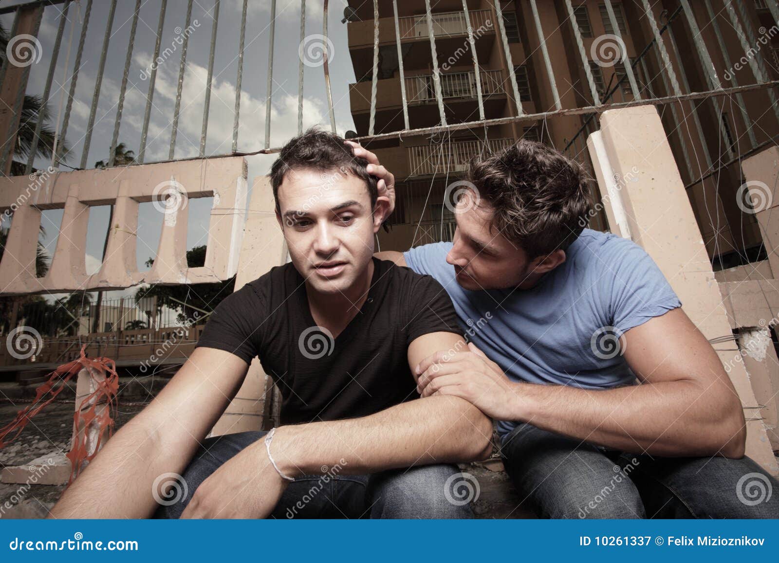 Man Comforting His Boyfriend Stock Image - Image of ...