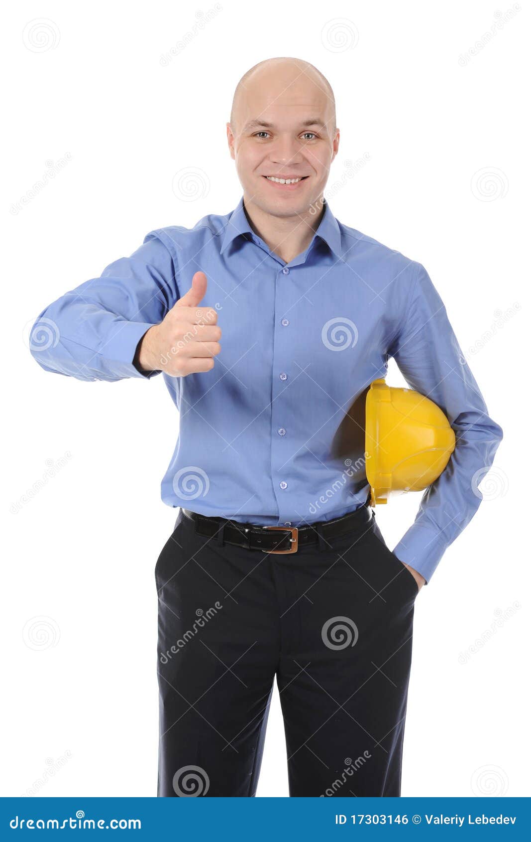 Man with Construction Helmet Stock Photo Image of face, inspector