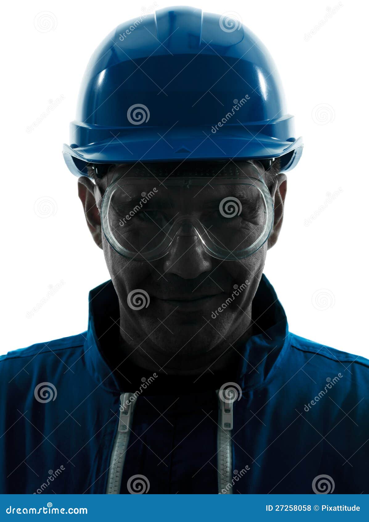 man construction workwear silhouette portrait