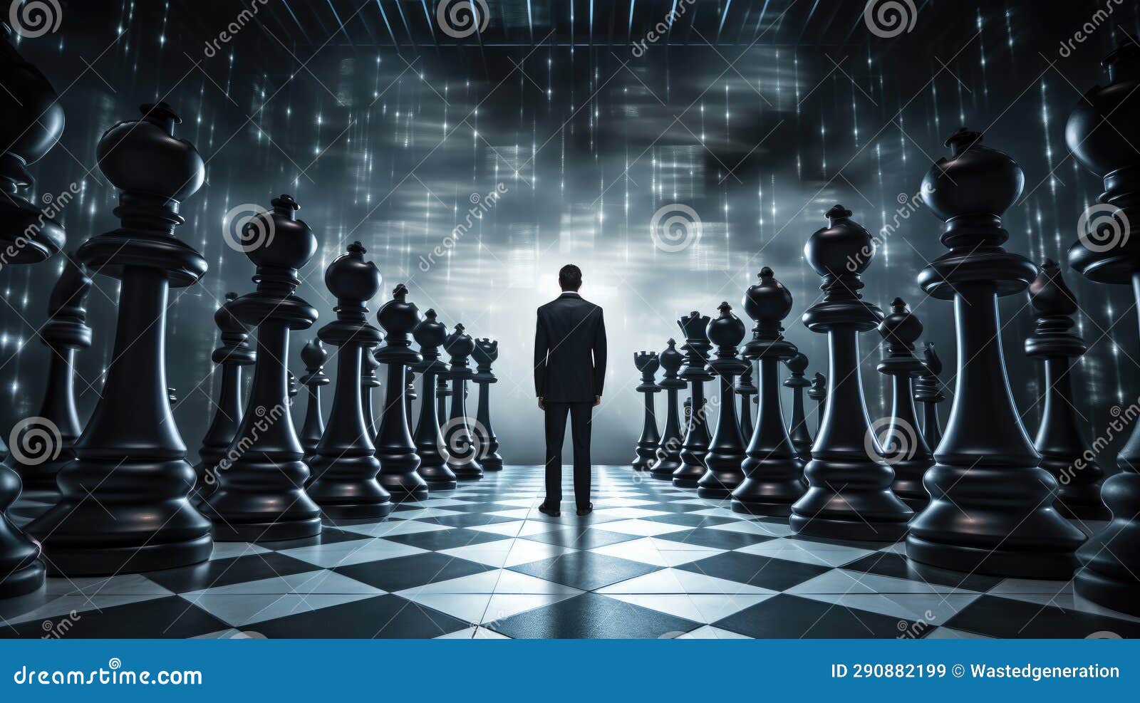 A chess player making his next chess move, Stock image