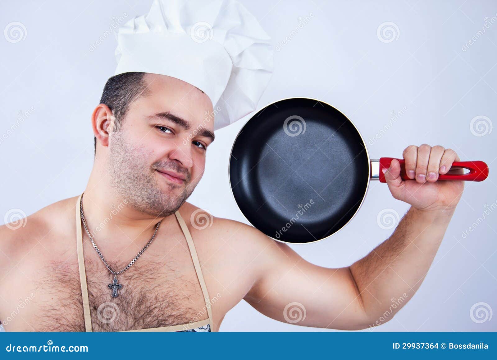 Man with frying pan stock photo. Image of restaurant 29937364