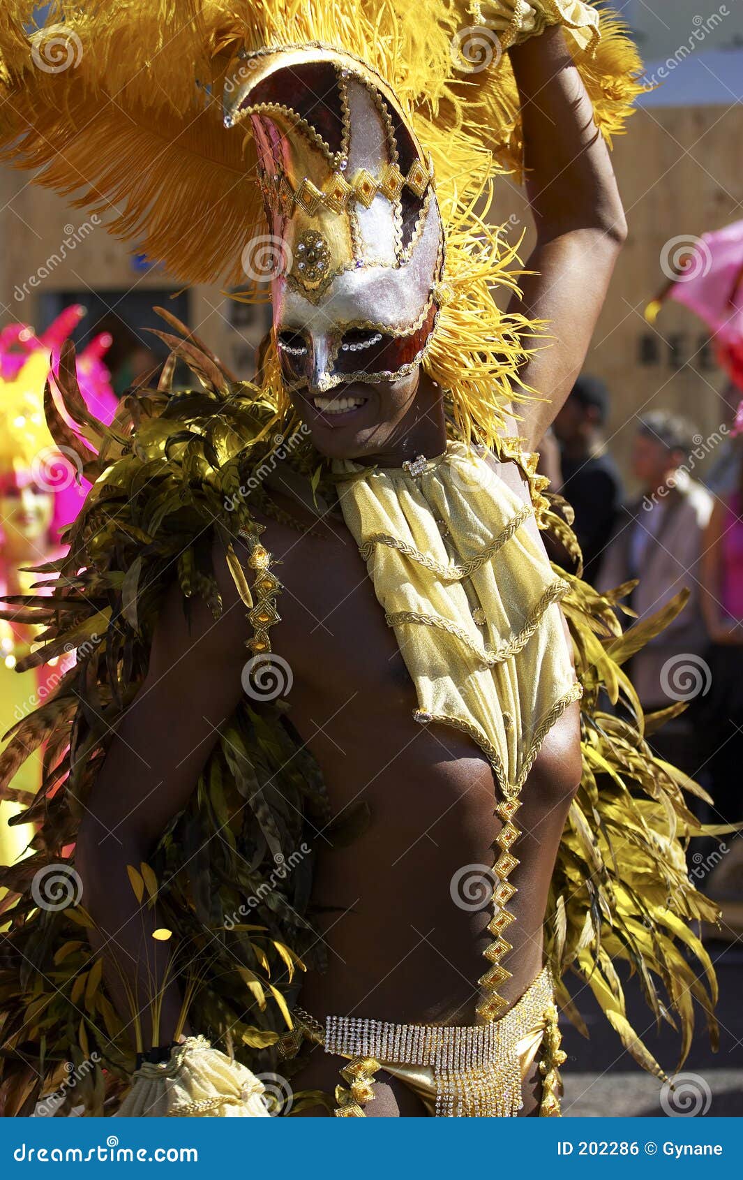 Man in Costume Nottinghill Carnival London Editorial Photo Image of