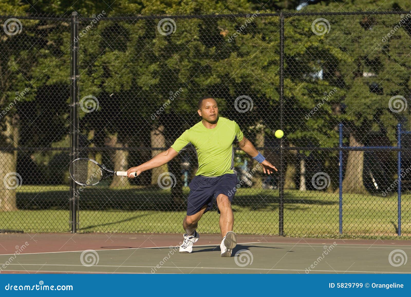 Man on Court Playing Tennis Stock Image Image of play, ball 5829799