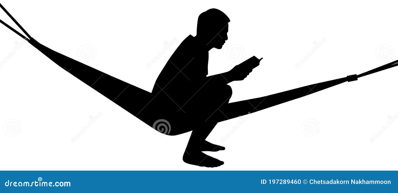 A Man on Cradle Silhouette Vector Stock Vector Illustration of palm, mobile 197289460