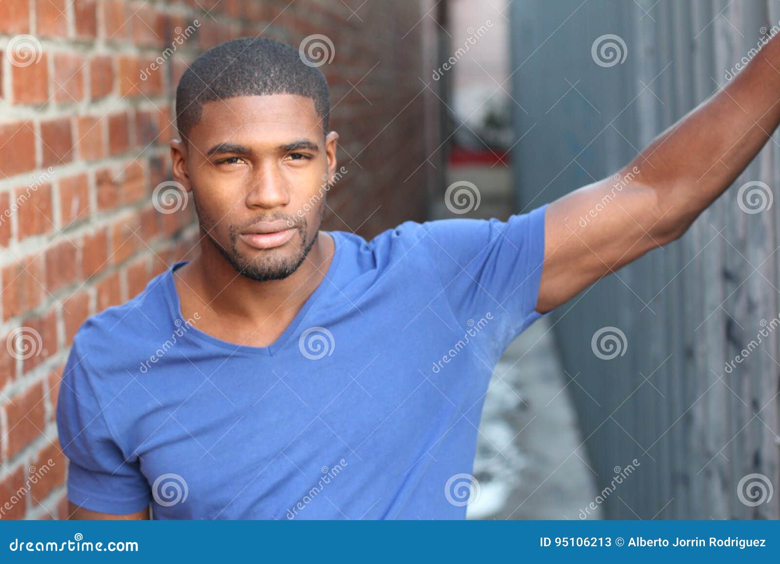 Man with Deodorant Stains Showing on His Armpit Area Stock Image