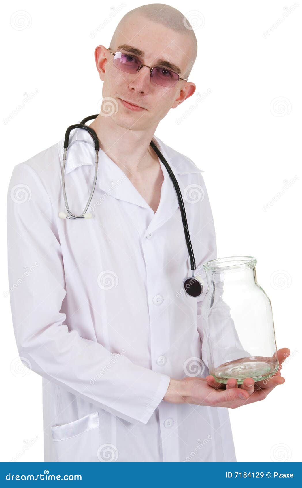 man in doctor's smock