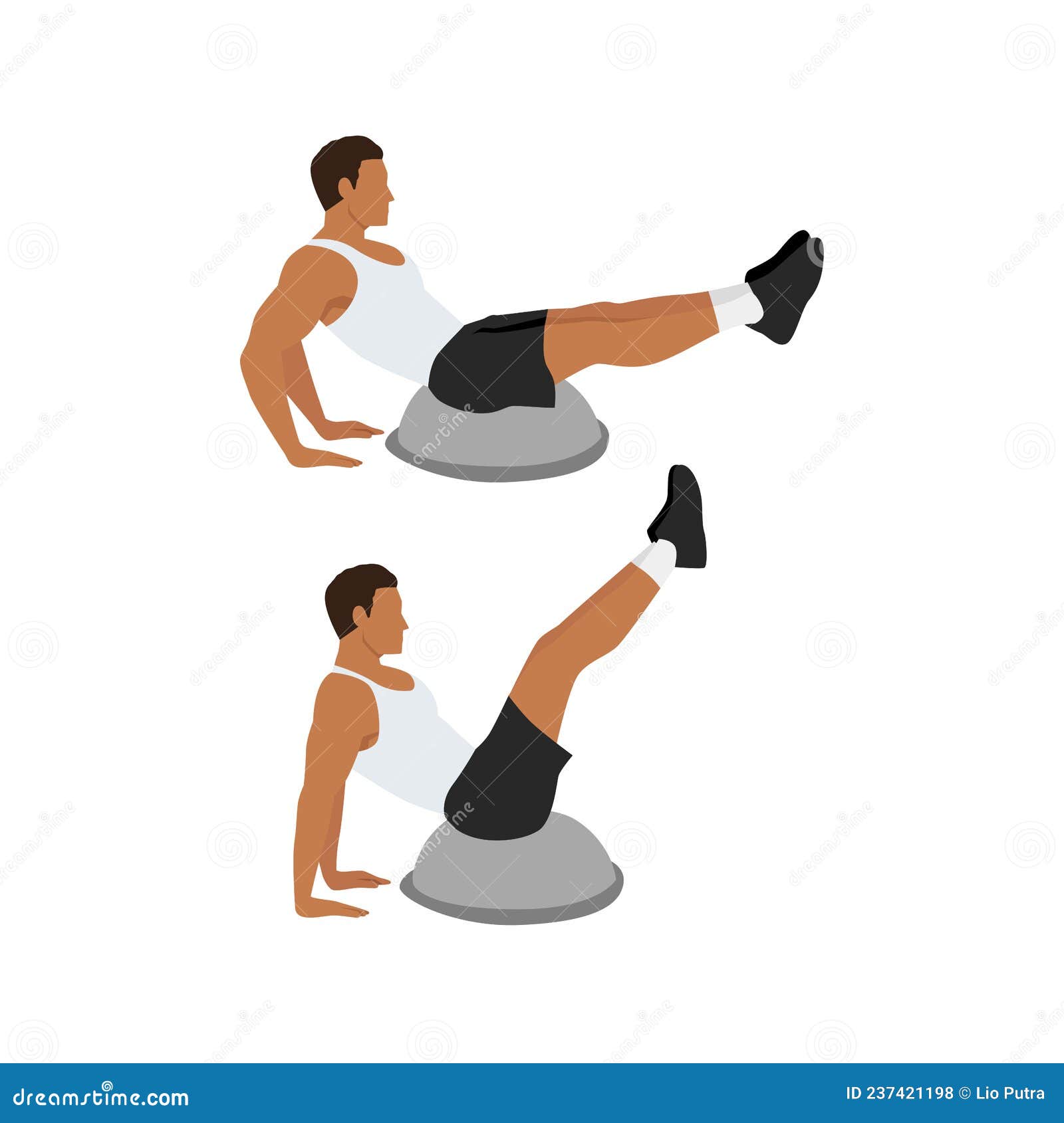 Bosu single leg v up sale