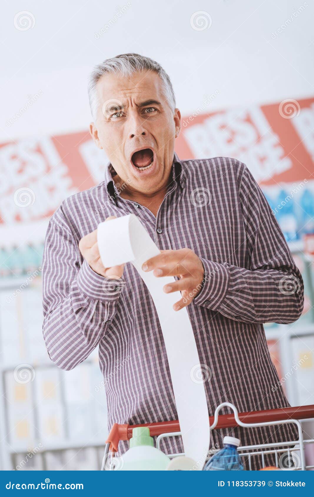 Shockingly Expensive Grocery Stock Image - Image Of Money, Panic: 118353739
