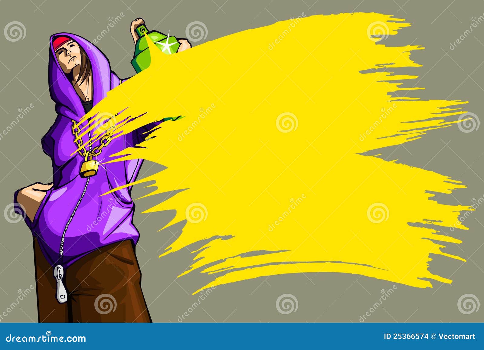 Man Doing Spray Painting Stock Vector Illustration Of Background
