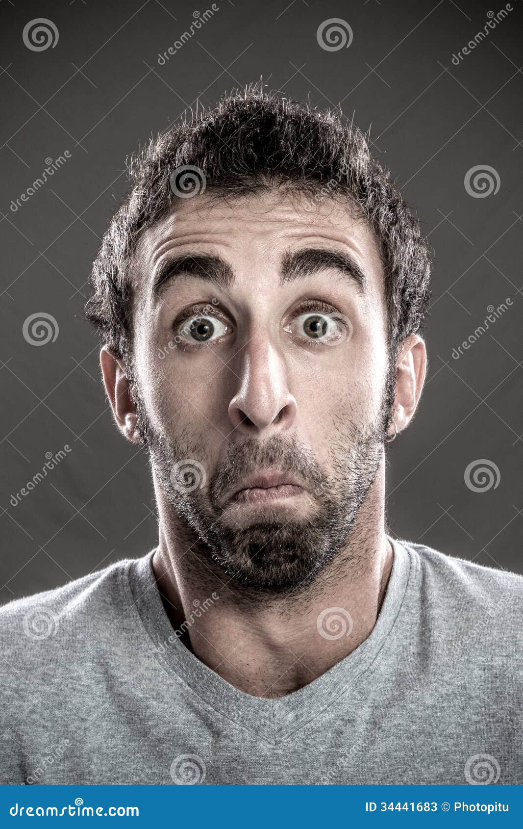 Man doubting stock image. Image of face, casual, front - 34441683