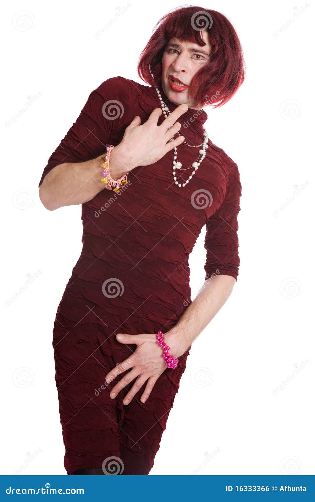A man dressed as a woman stock photo. Image of characters - 16333366