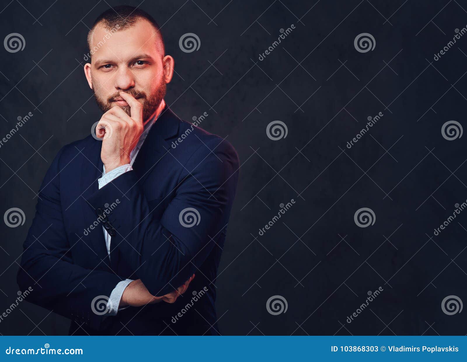 A Man Dressed in an Elegant Blue Evening Suit. Stock Image - Image of ...