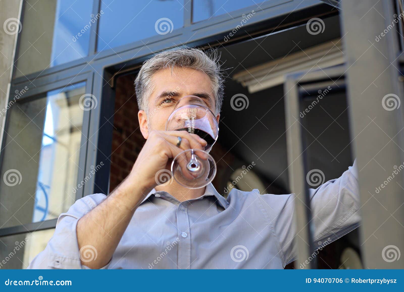 Man drinking wine stock photo. Image of handsome, bottle 94070706