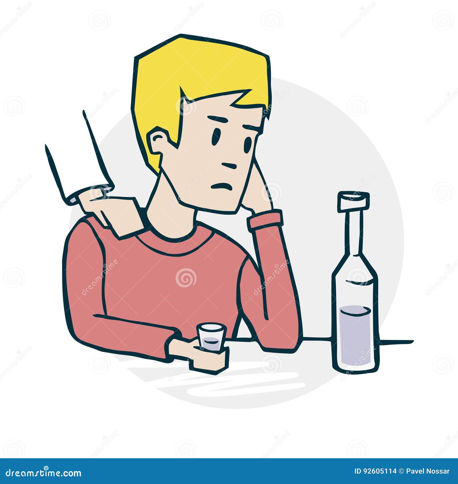 The man drinks alcohol stock vector. Illustration of symbol 92605114