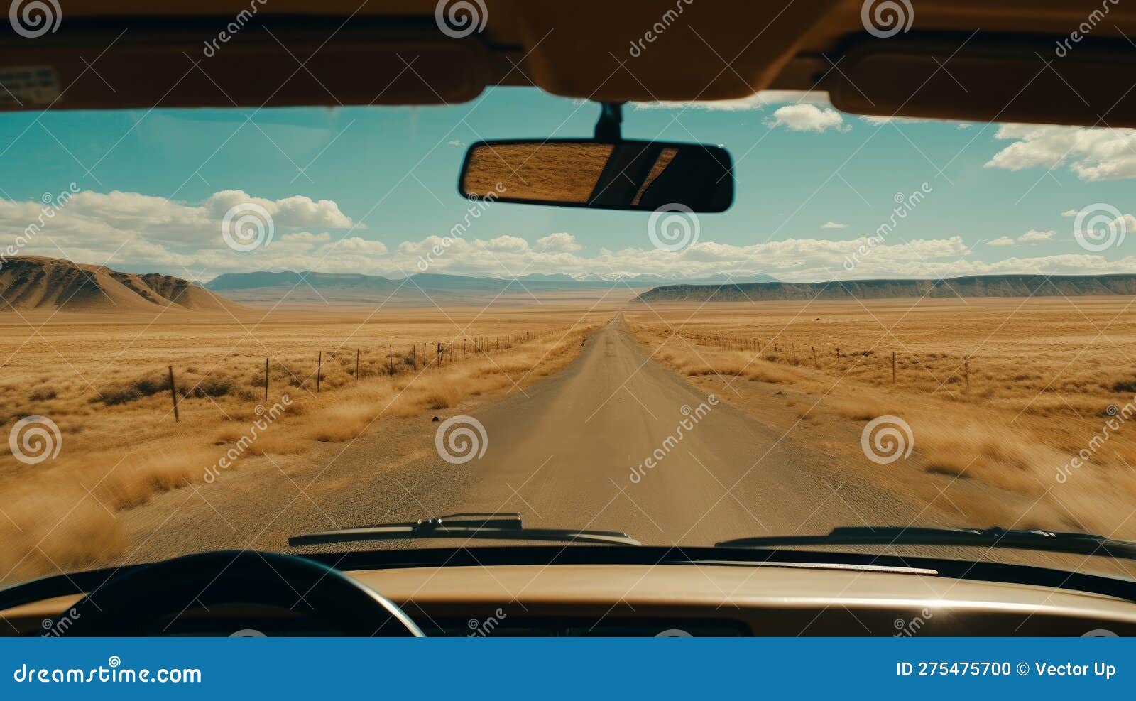 man driving car from rear view. generative ai