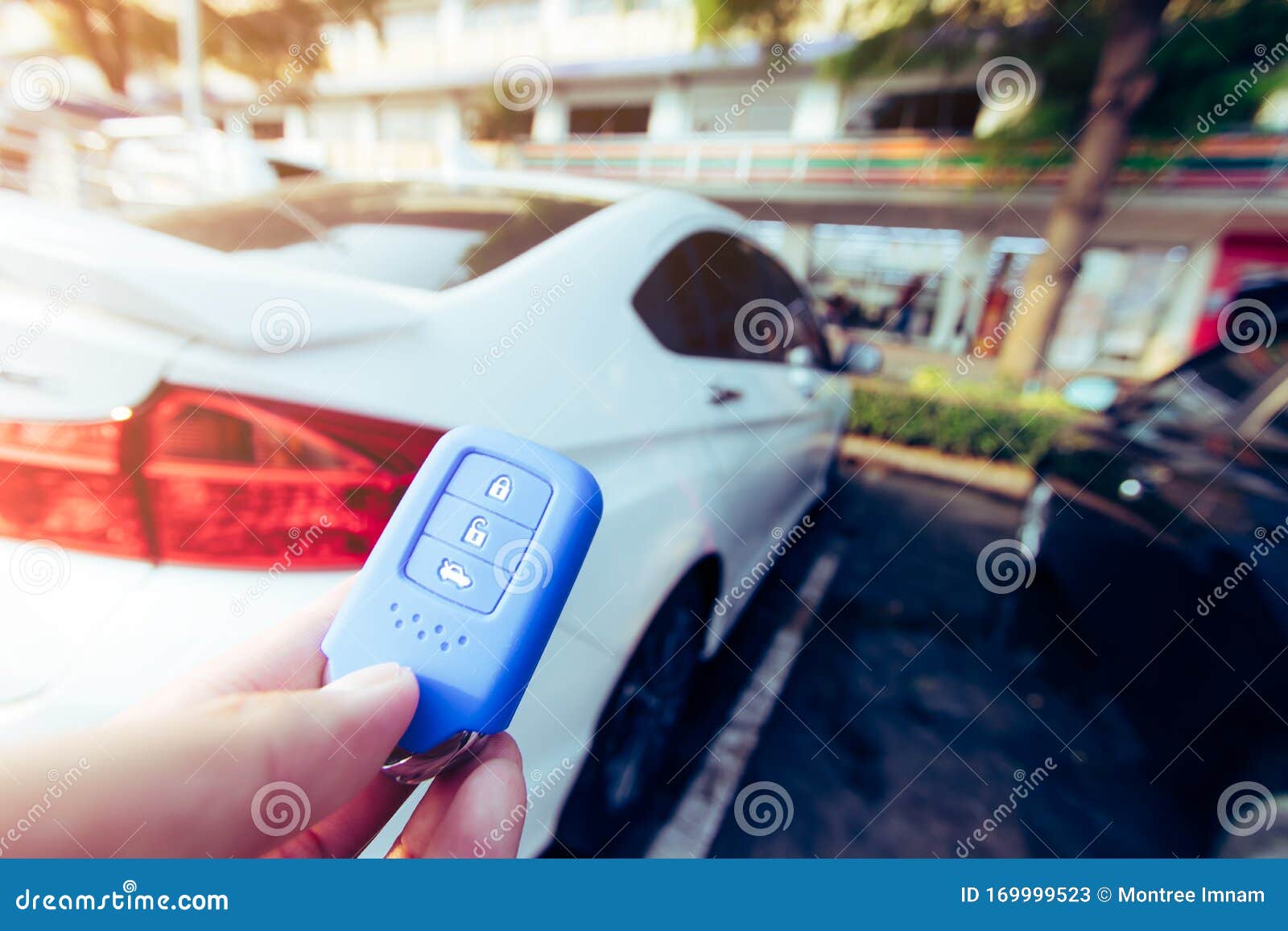 Man Driving Car from Rear View on the Highway Stock Image Image of