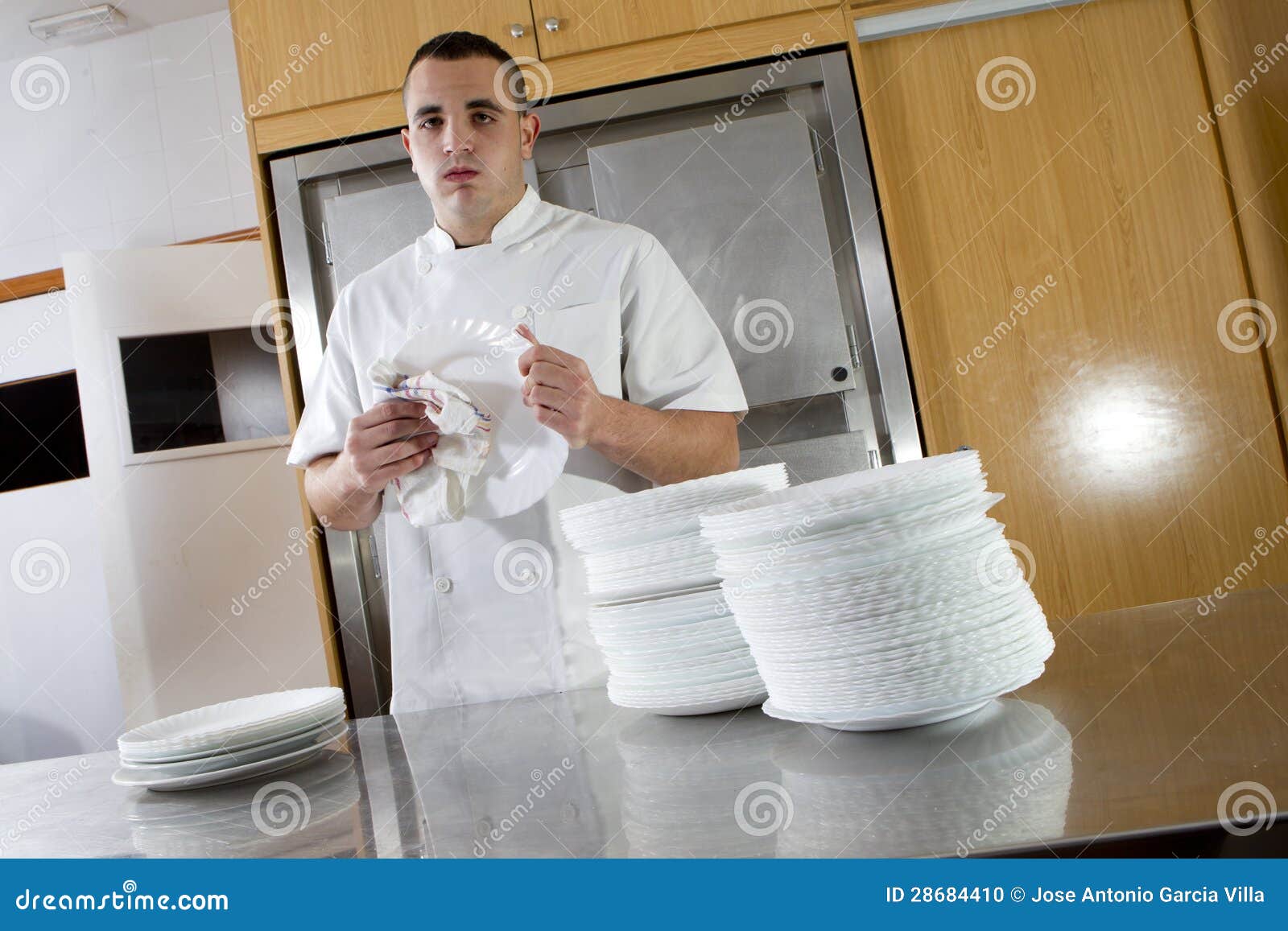 Man drying dishes stock photo. Image of housework, domestic 28684410